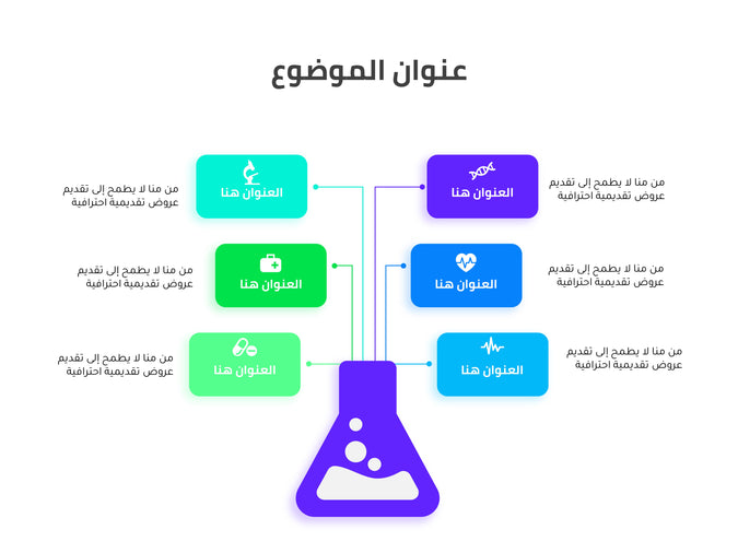 تصميم انفوجرافيك محترف ست خيارات الطب