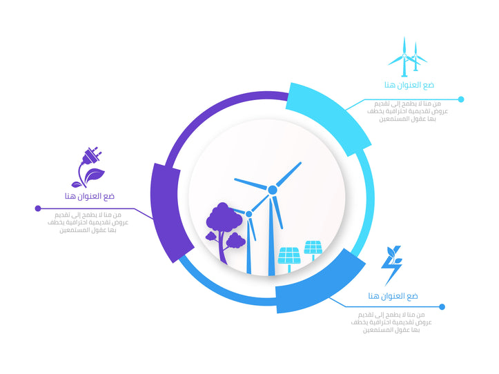 Infographic ثلاث خيارات قطاع الطاقة