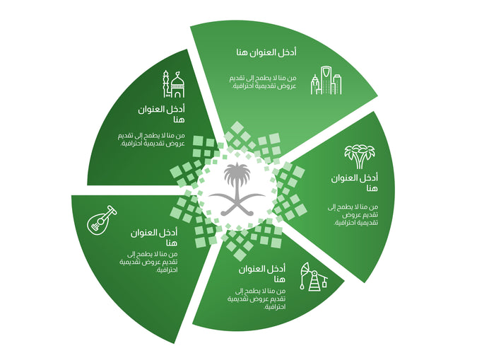 قالب إنفوجرافيك اربع خيارات السعودية