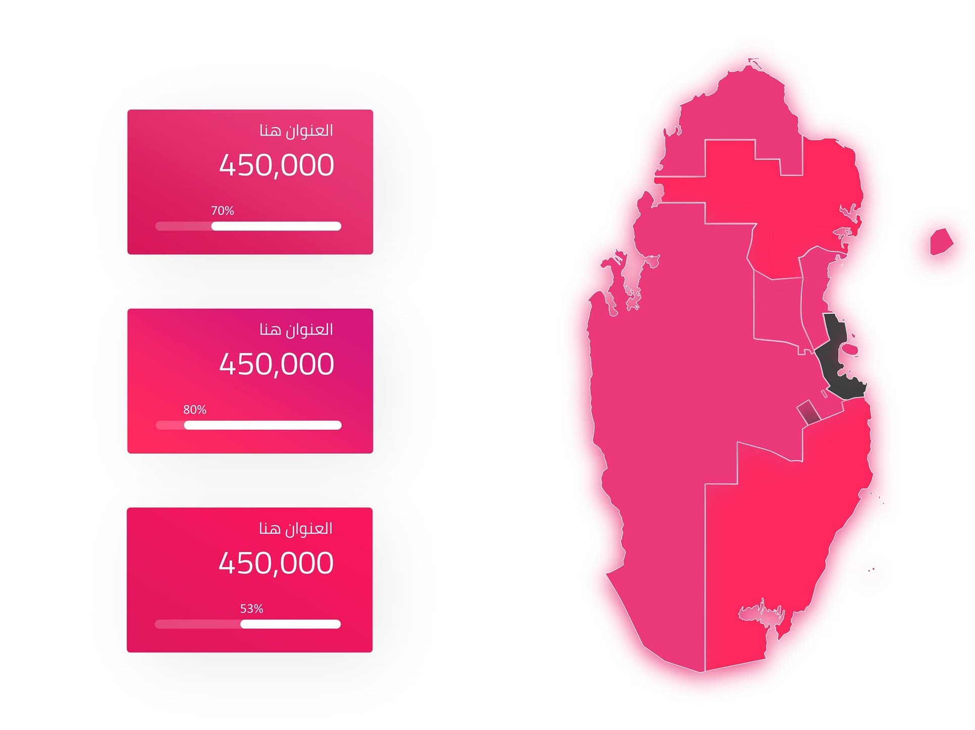 إنفوجرافيك خريطة قطر بثلاث خيارات-Infographic-Takareer